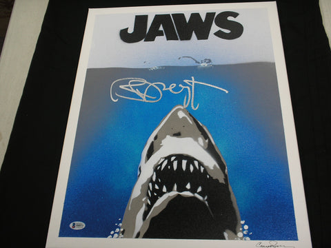 RICHARD DREYFUSS Signed ORIGINAL POP ART PAINTING Autograph JAWS BAS  BECKETT COA B