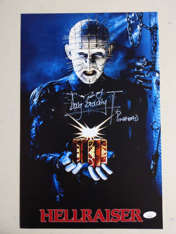 DOUG BRADLEY Signed HELLRAISER 11x17 Custom Photo PINHEAD Autograph BAS JSA  B