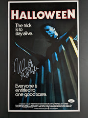 NICK CASTLE Signed 11x17 Halloween Poster Michael Myers Autograph JSA  COA 1w