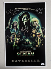 Neve CAMPBELL - Roger JACKSON - LILLARD - ULRICH 4x Signed SCREAM 11x17 POSTER GHOSTFACE Autograph BAS JSA COA C