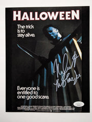 NICK CASTLE Signed Michael Myers 8x10 Photo The Shape HALLOWEEN JSA BAS COA G