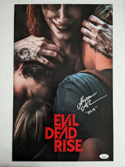 ALYSSA SUTHERLAND Ellie Signed EVIL DEAD RISE 11x17 Movie Poster Auto JSA COA