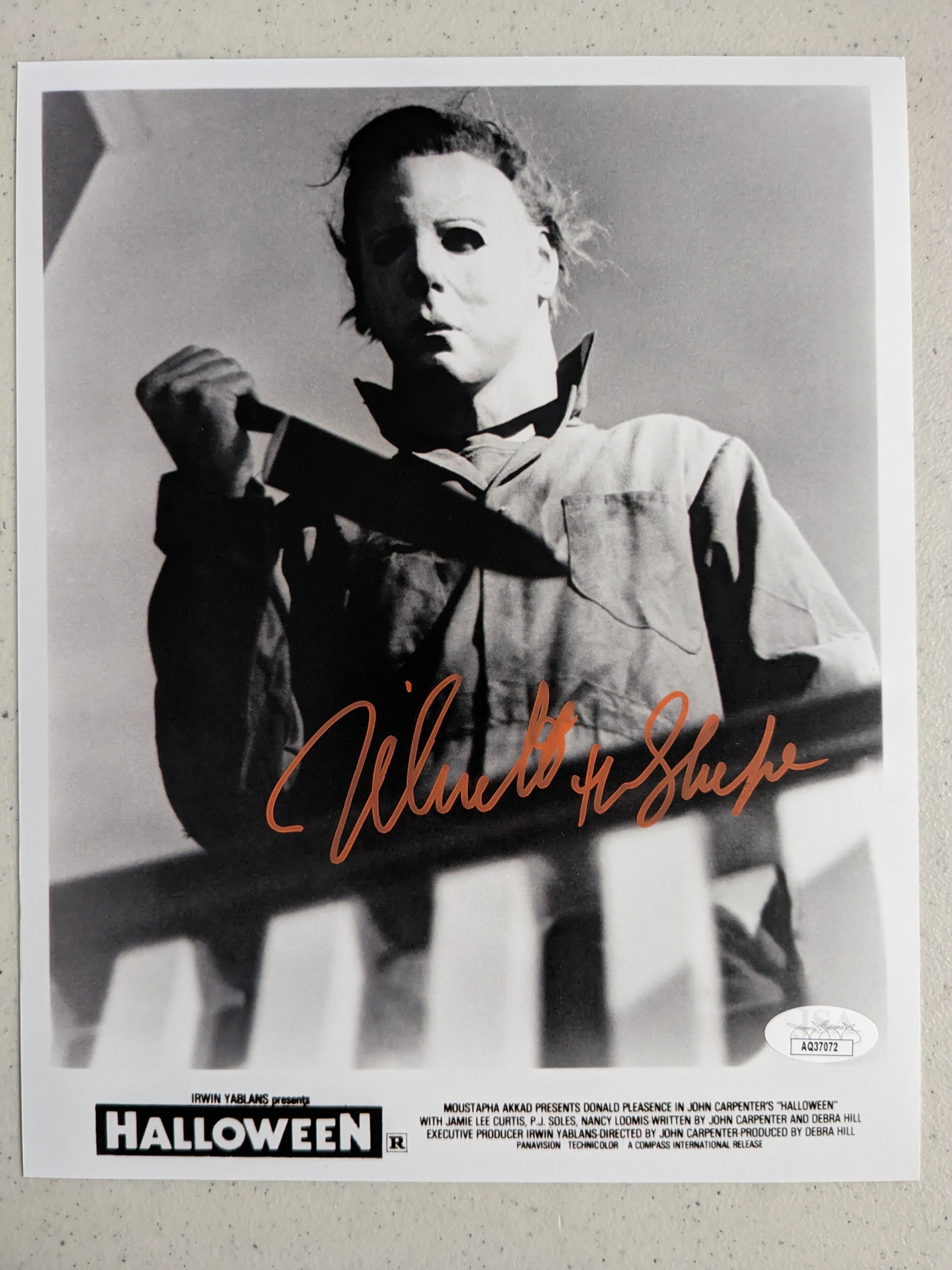 Nick Castle Signed 2024 Halloween 2018 11x17 Poster Autograph Michael Myers BAS COA