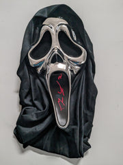 MATTHEW LILLARD Signed GHOSTFACE MASK Silver Chrome Autograph SCREAM HORROR JSA COA