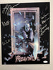 Friday the 13th Pt3 CAST 5X Signed 11x14 PHOTO O'Brien Zerner + JSA *No COA Card