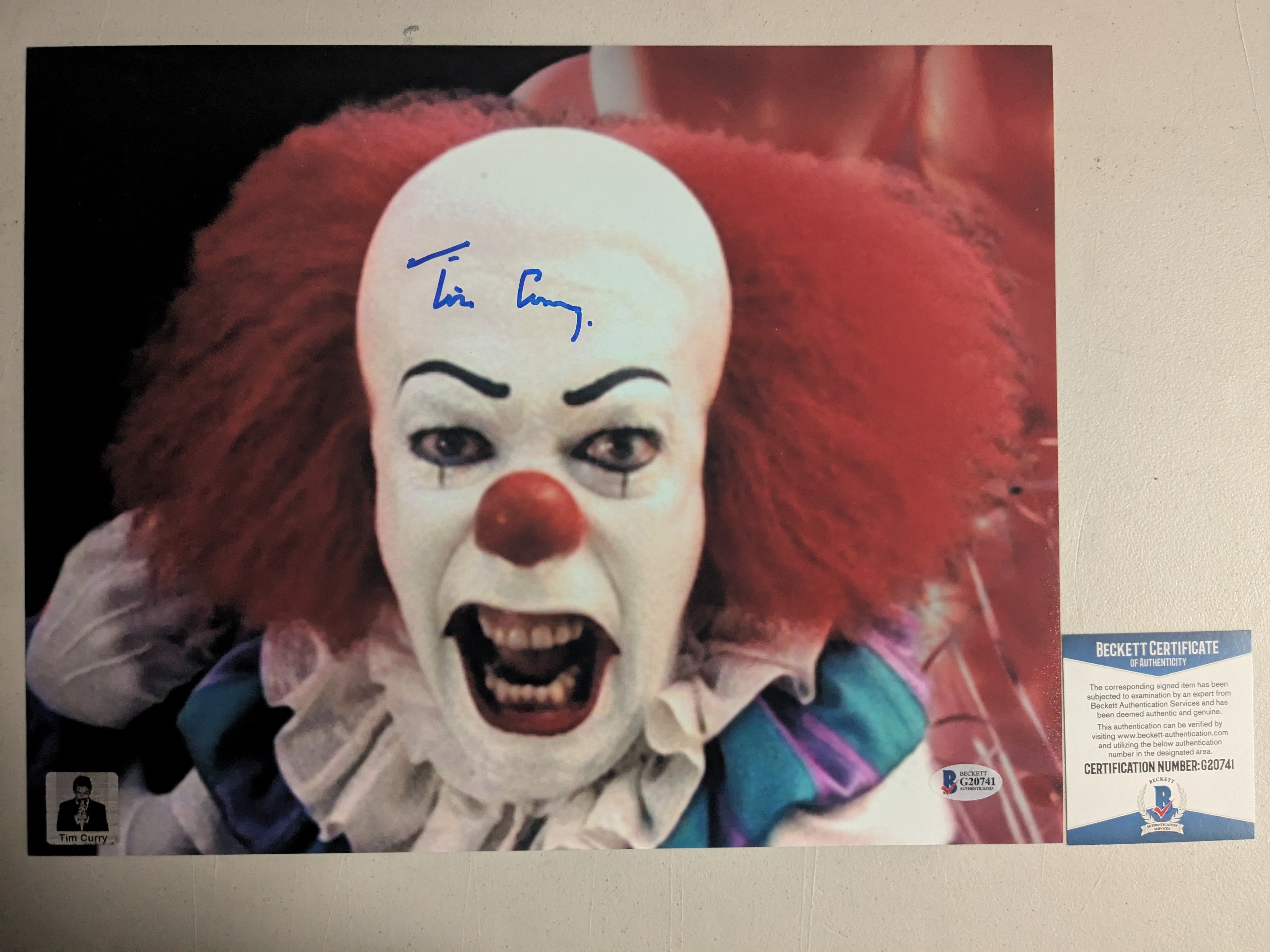 Tim Curry signed It Pennywise mask Beckett deals certified