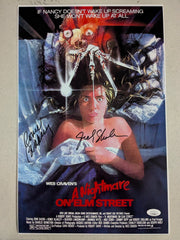 Ronee Blakely - Jack Sholder 2x Signed 11x17 Poster Nightmare on Elm Street  JSA COA