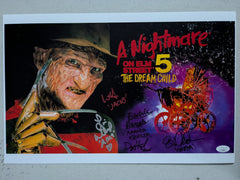 Hassel Wilcox Boepple Hertford 5x Signed 11x17 Photo Nightmare on Elm Street JSA