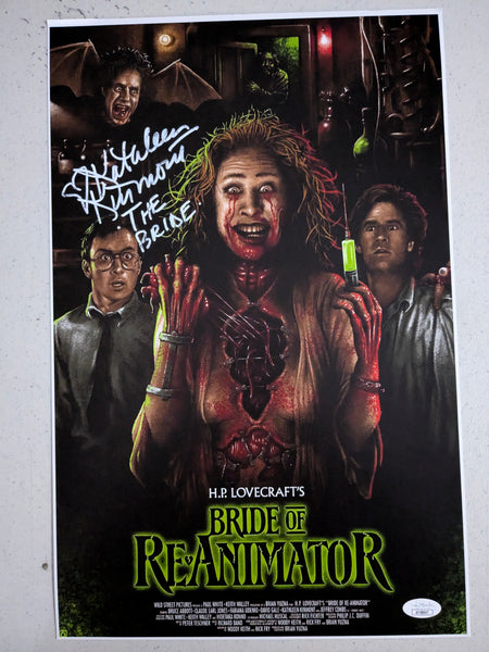 Kathleen KINMONT Signed 11x17 Photo Poster Bride of Re-Animator Gloria JSA COA