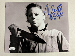 NICK CASTLE Signed Michael Myers 8x10 Photo The Shape HALLOWEEN JSA BAS COA A