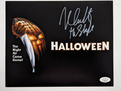 NICK CASTLE Signed Michael Myers 8x10 Photo The Shape HALLOWEEN JSA BAS COA Cw