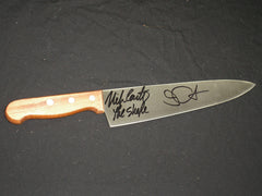 JOHN CARPENTER & NICK CASTLE 2X Signed Steel Chef Knife Halloween Michael Myers Autograph BAS JSA