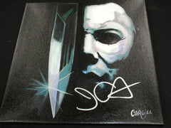 JOHN CARPENTER Signed Michael Myers ORIGINAL Art Painting Halloween Autograph RARE