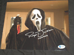 ROGER JACKSON Signed SCREAM 8x10 Photo GHOSTFACE Autograph BAS JSA COA silver H