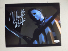 NICK CASTLE Signed Michael Myers 8x10 Photo The Shape HALLOWEEN JSA BAS COA F