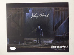 JOHNNY HOCK Signed 8x10 Photo JASON VOORHEES Friday the 13th Part 5 RARE Autograph BAS JSA Barn