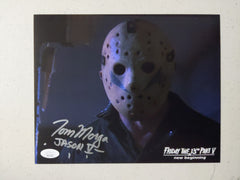 TOM MORGA Signed Friday the 13th JASON VOORHEES Part 5 8x10 Photo Autograph BAS JSA COA B