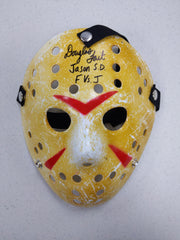 Douglas TAIT Signed Hockey Mask Jason Voorhees Friday the 13th F vs J BAS JSA COA