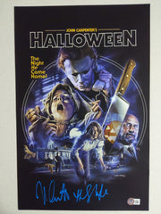 NICK CASTLE Signed 11x17 Halloween Poster Michael Myers Autograph JSA BAS BECKETT COA B1