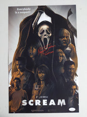 Roger JACKSON Signed SCREAM 11x17 Poster GHOSTFACE Autograph BAS JSA COA A