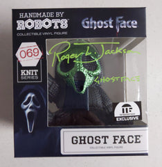 Roger JACKSON Signed Handmade by Robots Figure Ghostface JSA Emerald Exclusive JSA