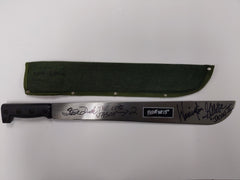 STEVE DASH & WARRINGTON GILLETTE Dual Signed Steel Machete Jason Voorhees Autograph Friday the 13th Part 2 JSA BAS COA