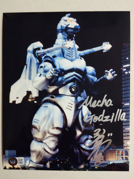 WATARU FUKUDA Signed GODZILLA Mechagodzilla 8x10 Photo Suit Actor Autograph Inscription JSA BAS QR F