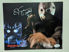 CJ GRAHAM Signed JASON VOORHEES 8X10 Photo Autograph FRIDAY the 13th PART 6 BAS JSA Z