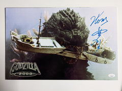 TSUTOMU KITAGAWA Signed GODZILLA 11x17 Movie Poster Autograph BAS JSA COA A