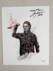 James JIM WINBURN Signed 8x10 ART CARD Michael Myers 1978 HALLOWEEN Autograph JSA COA L